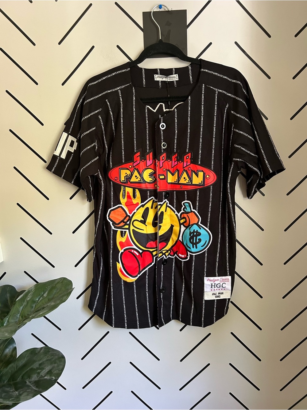 NWT Headgear Classics Super Pac-Man button-down baseball jersey